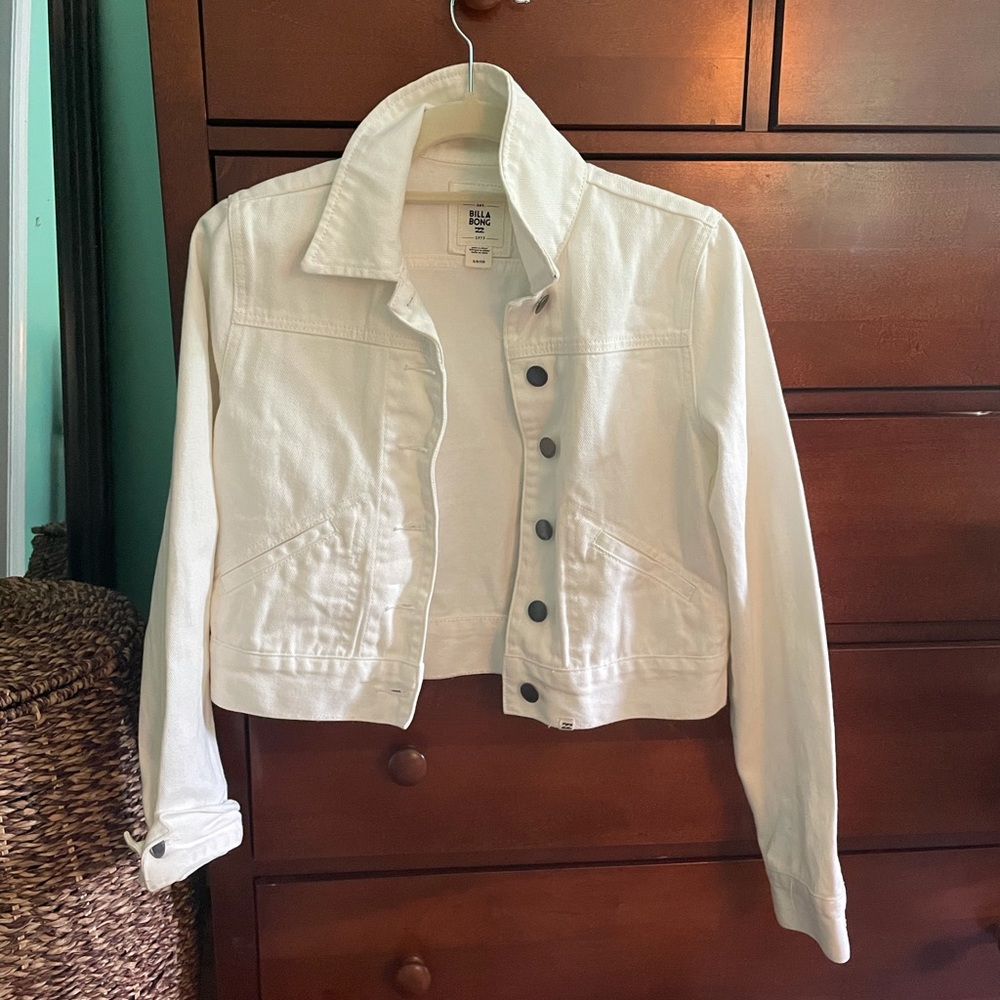 Billabong white jean jacket